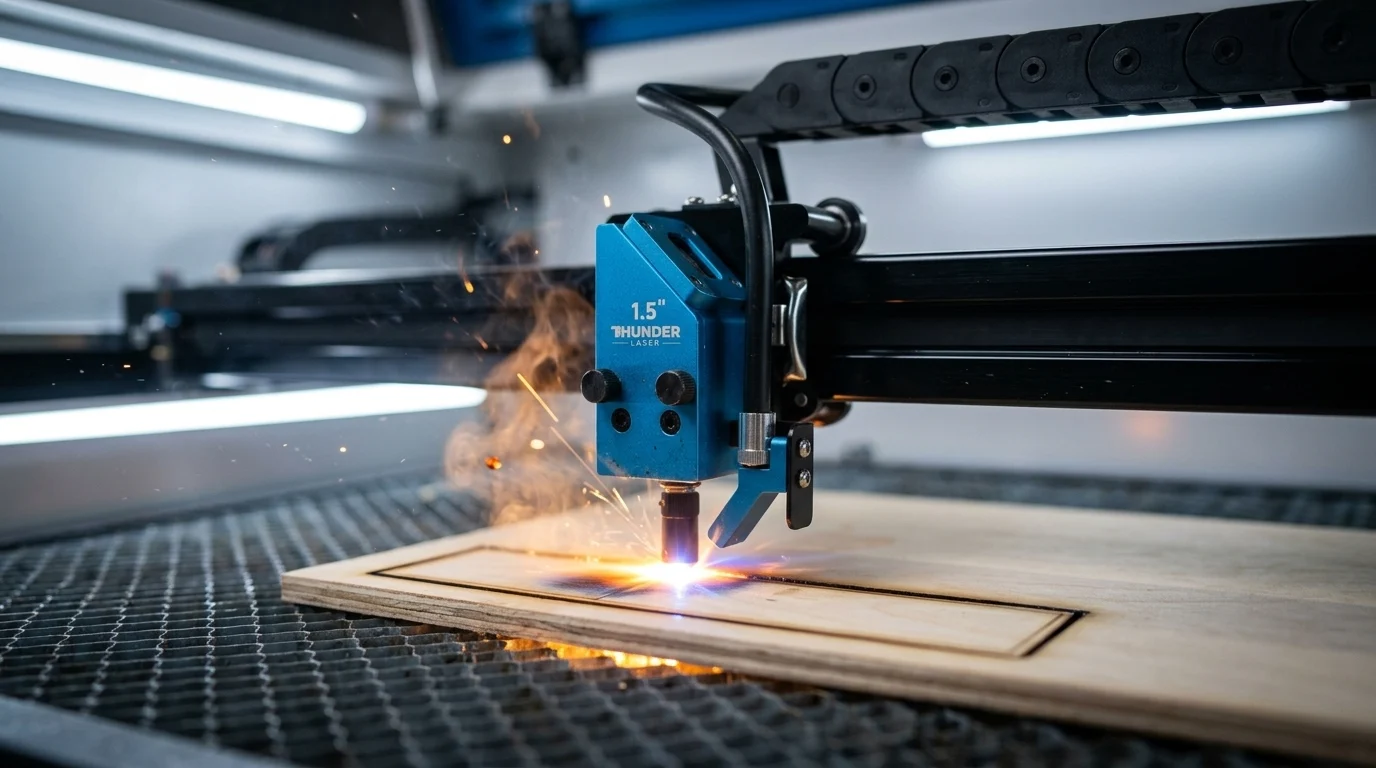 Laser cutting closeup